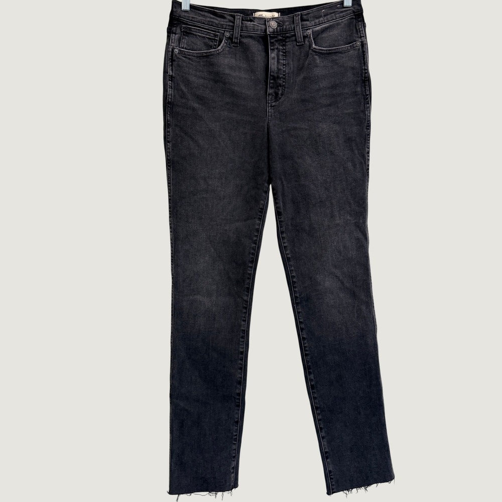 Madewell Tall Mid-Rise Stovepipe Jeans in Armand Wash Raw-Hem Size 29T- NEW